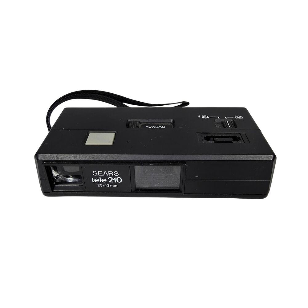 SEARS TELE 210 VINTAGE 25/43MM LENS FILM CAMERA – COMPACT POINT & SHOOT W/ STRAP